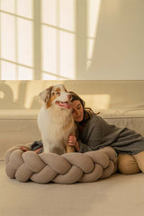 SET: DOG BED PONY KOLOSONY BEIGE + DOG BLANKET SLEEPY-PONY