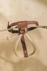 Dog Harness Pony Makarony Brown, light rope