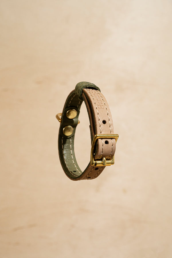 Collar Pony-Walkony, Green and Beige