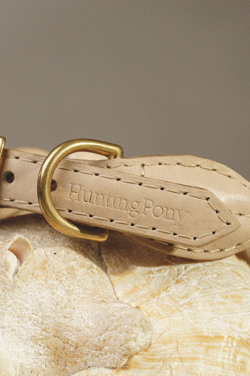 Dog collar country Pony Beige, synthetic rope