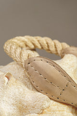 Dog collar country Pony Beige, synthetic rope