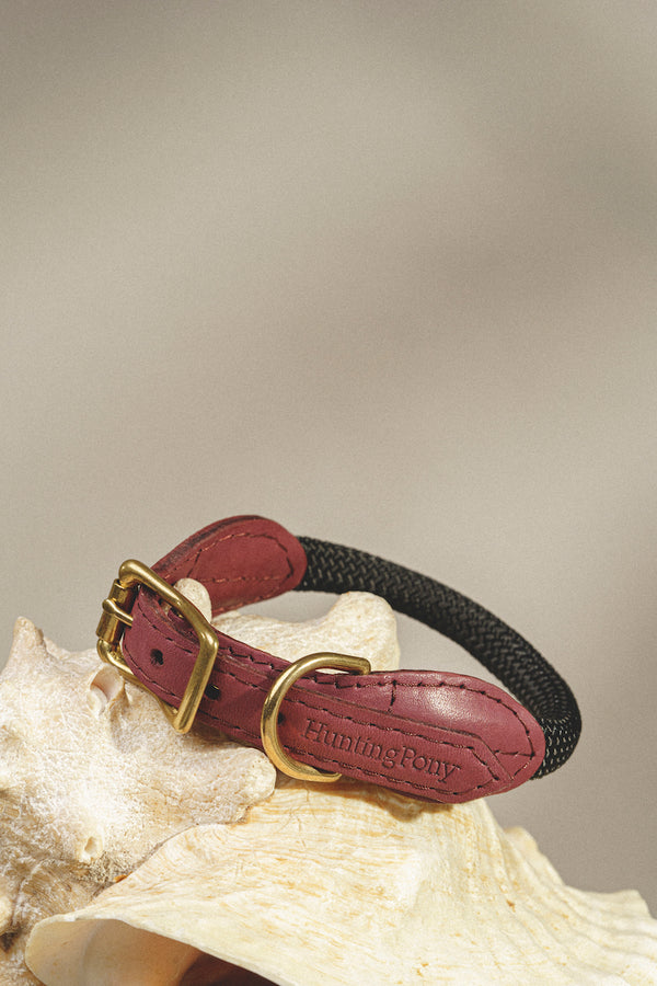 Dog collar Pony makarony Wine