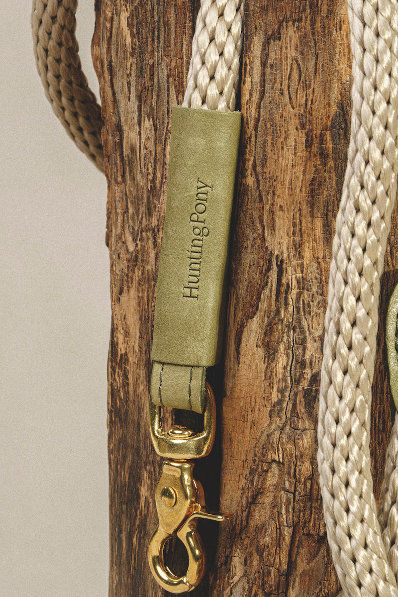 Dog leash Pony knotony Beige + Green