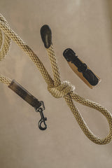 Dog leash Pony knotony Beige + Black