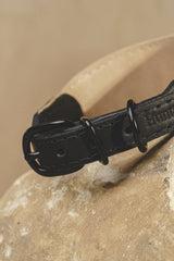 Dog collar Pony knotony Beige&Black