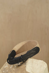Dog collar Pony knotony Beige&Black