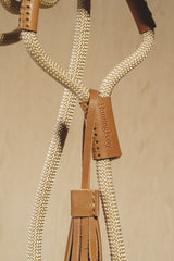 Walk kit: Makarony beige rope leash + collar ginger