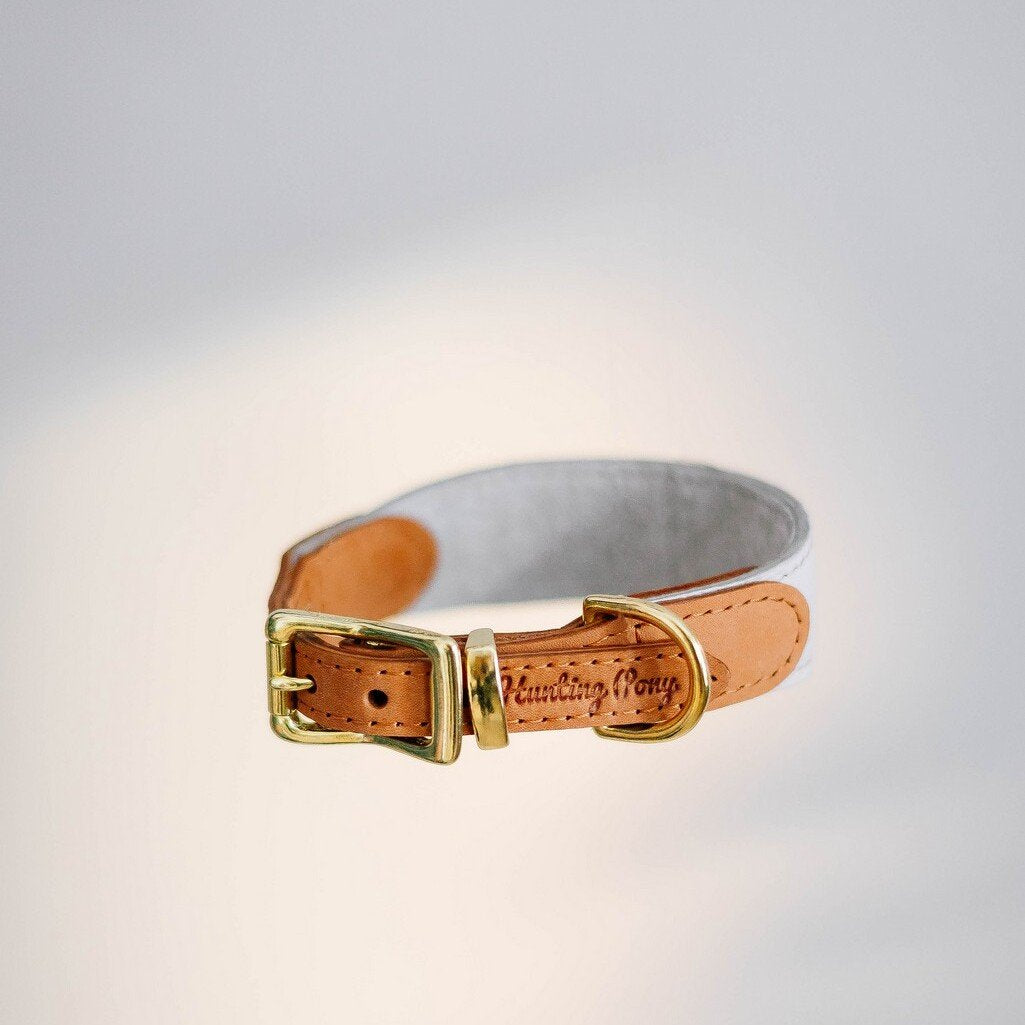 Dog collar Pony knotony beige&ginger