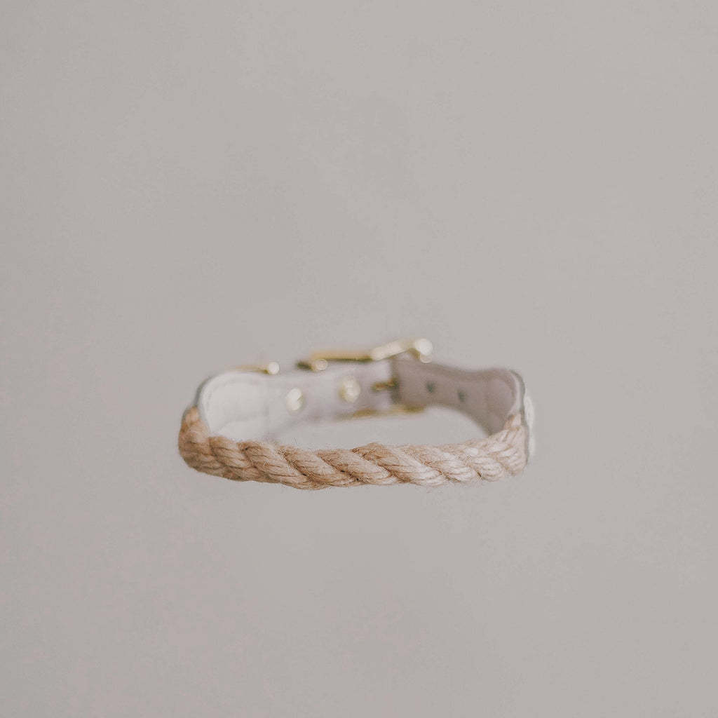 Dog collar country Pony beige